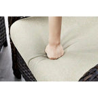 Fauteuils de jardin Gymojoy en osier avec coussin (lot de 2)