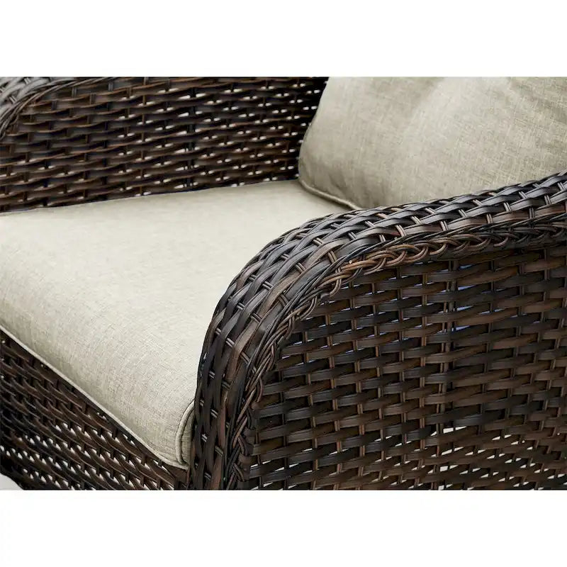 Fauteuils de jardin Gymojoy en osier avec coussin (lot de 2)