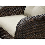 Fauteuils de jardin Gymojoy en osier avec coussin (lot de 2)