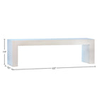 Banc cascade en béton blanc Layla 63 pouces pour intérieur/extérieur - Non disponible