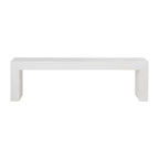 Banc cascade en béton blanc Layla 63 pouces pour intérieur/extérieur - Non disponible