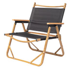 Chaise de camping avec structure en aluminium, revêtement en tissu Oxford 600D et peinture imitation bois