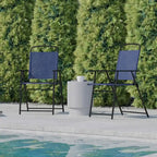 Ensemble de 2 chaises longues de patio en textilène résistant aux intempéries avec accoudoirs