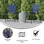 Ensemble de 2 chaises longues de patio en textilène résistant aux intempéries avec accoudoirs
