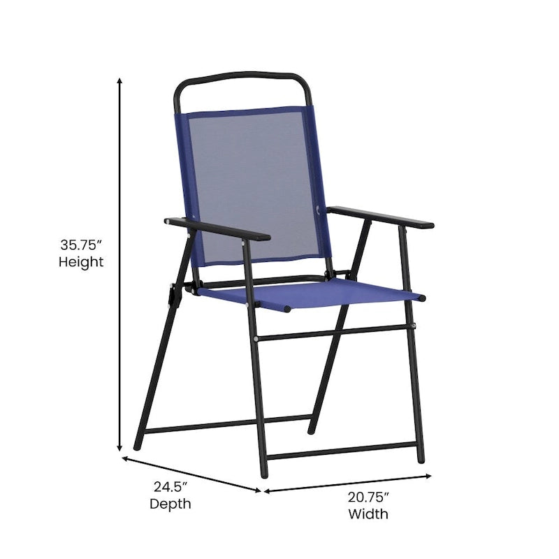 Ensemble de 2 chaises longues de patio en textilène résistant aux intempéries avec accoudoirs