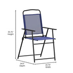 Ensemble de 2 chaises longues de patio en textilène résistant aux intempéries avec accoudoirs