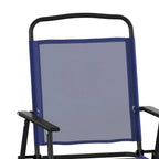 Ensemble de 2 chaises longues de patio en textilène résistant aux intempéries avec accoudoirs
