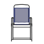 Ensemble de 2 chaises longues de patio en textilène résistant aux intempéries avec accoudoirs