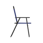 Ensemble de 2 chaises longues de patio en textilène résistant aux intempéries avec accoudoirs