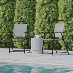 Ensemble de 2 chaises longues de patio en textilène résistant aux intempéries avec accoudoirs