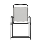Ensemble de 2 chaises longues de patio en textilène résistant aux intempéries avec accoudoirs