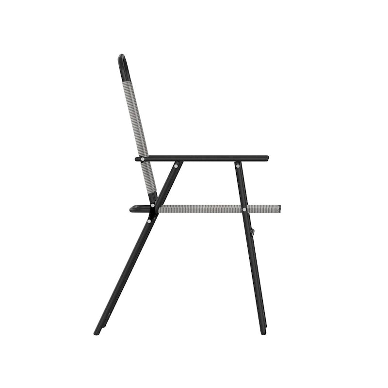 Ensemble de 2 chaises longues de patio en textilène résistant aux intempéries avec accoudoirs