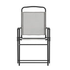 Ensemble de 2 chaises longues de patio en textilène résistant aux intempéries avec accoudoirs