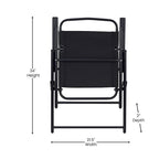Ensemble de 2 chaises longues de patio en textilène résistant aux intempéries avec accoudoirs