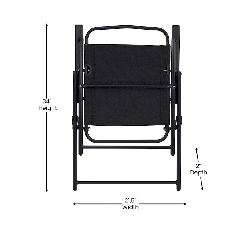 Ensemble de 2 chaises longues de patio en textilène résistant aux intempéries avec accoudoirs