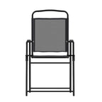 Ensemble de 2 chaises longues de patio en textilène résistant aux intempéries avec accoudoirs