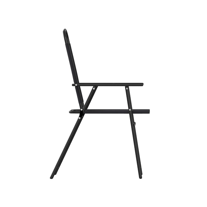 Ensemble de 2 chaises longues de patio en textilène résistant aux intempéries avec accoudoirs