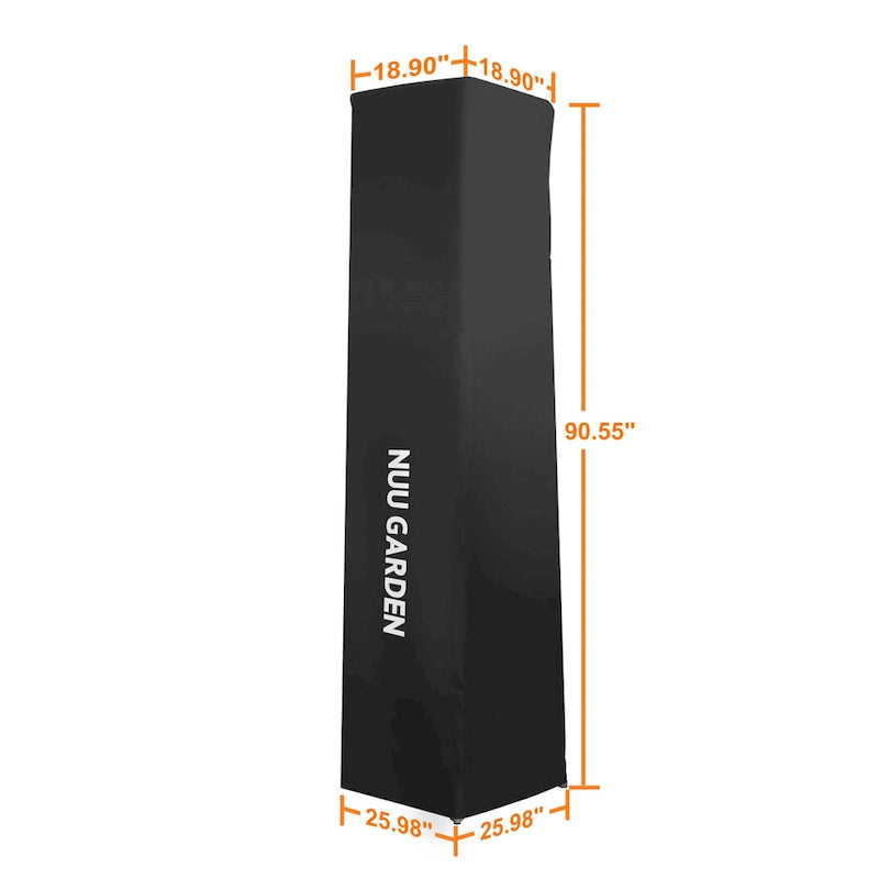 Housse extérieure Oxford pour chauffage de terrasse au propane Pyramid - Convient aux modèles de 19,68 x 19,68 x 89,37 pouces.