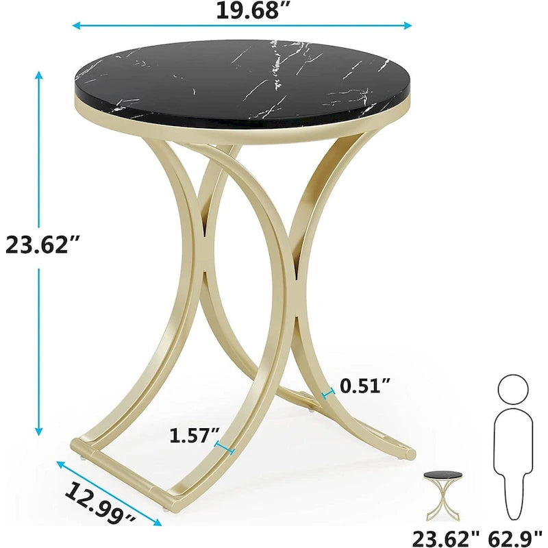 Table d'appoint petite table basse ronde moderne