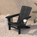 Ensemble de 4 chaises Adirondack commerciales tout temps avec porte-gobelets