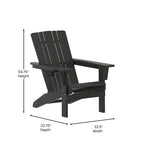 Ensemble de 4 chaises Adirondack commerciales tout temps avec porte-gobelets