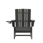 Ensemble de 4 chaises Adirondack commerciales tout temps avec porte-gobelets