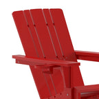 Ensemble de 4 chaises Adirondack commerciales tout temps avec porte-gobelets