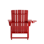 Ensemble de 4 chaises Adirondack commerciales tout temps avec porte-gobelets