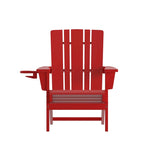 Ensemble de 4 chaises Adirondack commerciales tout temps avec porte-gobelets
