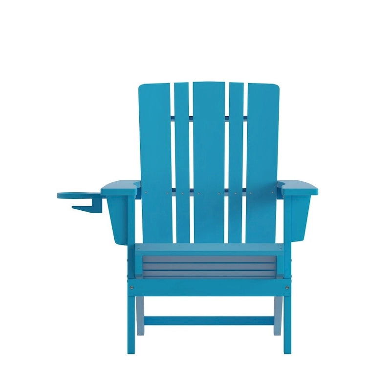 Ensemble de 4 chaises Adirondack commerciales tout temps avec porte-gobelets