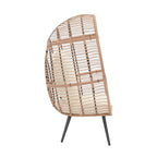 Fauteuil œuf en osier rembourré pour l'extérieur