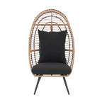 Fauteuil œuf en osier rembourré pour l'extérieur