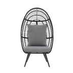 Fauteuil œuf en osier rembourré pour l'extérieur