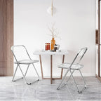 2PC Folding Stackable Acrylic Chair Transparent
