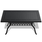 Table de salle à manger de patio en aluminium moulé L59,05 l35,43 pouces