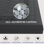 Table de salle à manger de patio en aluminium moulé L59,05 l35,43 pouces