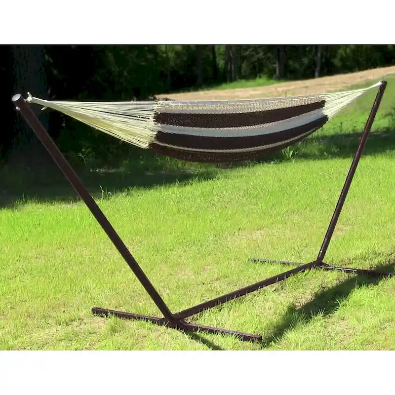 Hamac maya Sunnydaze XXL en corde épaisse et support de hamac