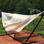 Hamac maya Sunnydaze XXL en corde épaisse et support de hamac