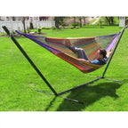 Hamac maya Sunnydaze XXL en corde épaisse et support de hamac