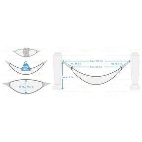 Hamac maya Sunnydaze XXL en corde épaisse et support de hamac