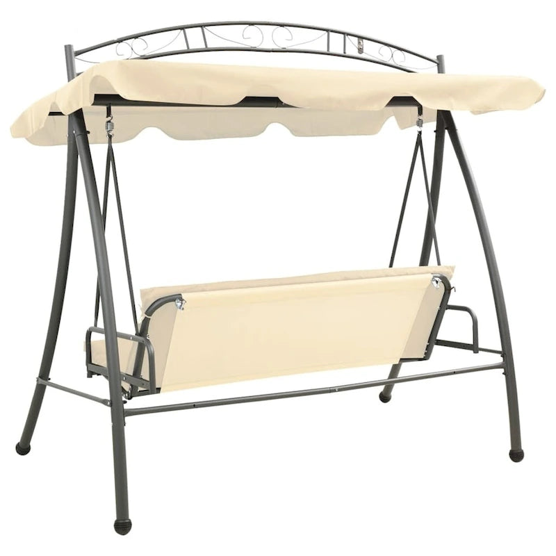 Balancelle de jardin vidaXL avec auvent et coussin
