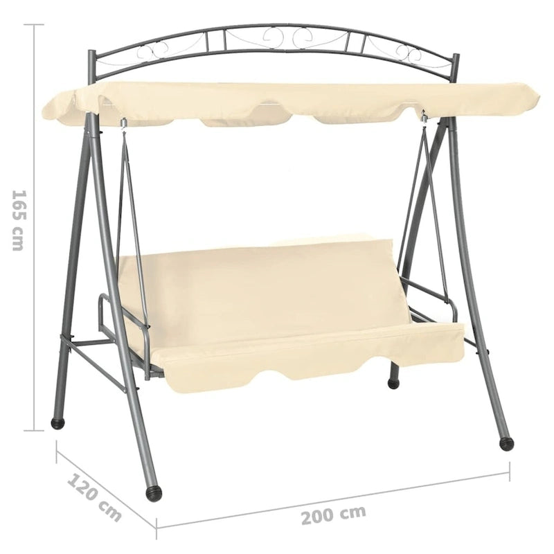 Balancelle de jardin vidaXL avec auvent et coussin