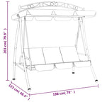 Balancelle de jardin vidaXL avec auvent et coussin