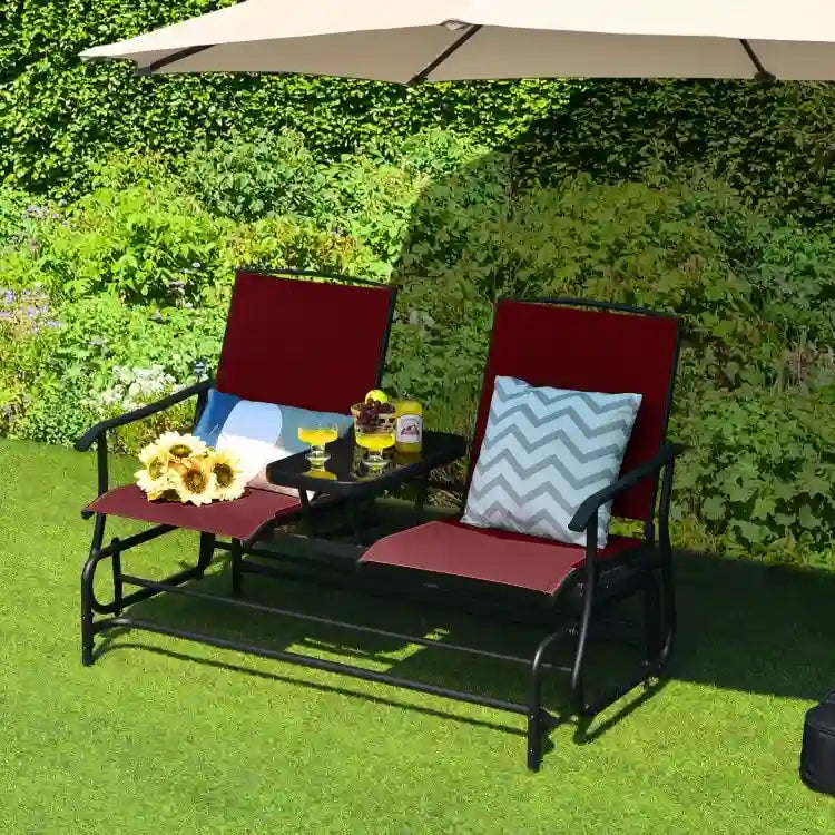 Canapé confortable 2 places pour terrasse et jardin - 57 x 28 x 38 (L x l x H)