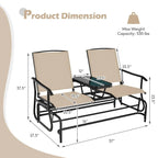 Canapé confortable 2 places pour terrasse et jardin - 57 x 28 x 38 (L x l x H)
