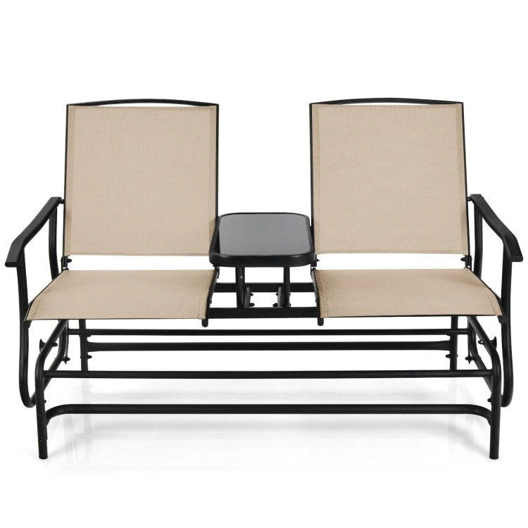 Canapé confortable 2 places pour terrasse et jardin - 57 x 28 x 38 (L x l x H)