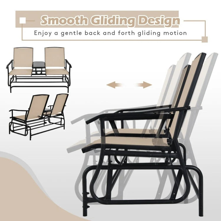 Canapé confortable 2 places pour terrasse et jardin - 57 x 28 x 38 (L x l x H)