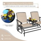 Canapé confortable 2 places pour terrasse et jardin - 57 x 28 x 38 (L x l x H)