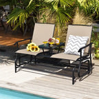 Canapé confortable 2 places pour terrasse et jardin - 57 x 28 x 38 (L x l x H)