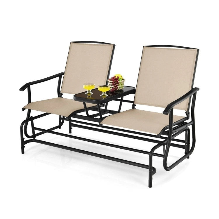 Canapé confortable 2 places pour terrasse et jardin - 57 x 28 x 38 (L x l x H)